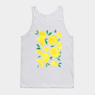 Watercolor lemons yellow Tank Top